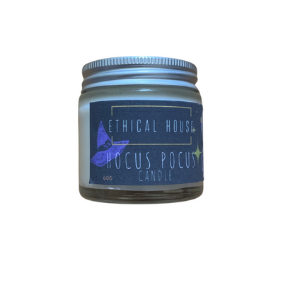 Ethical House Halloween Special Hocus Pocus Candle. Vegan, Cruelty Free and Eco-Friendly Candle.