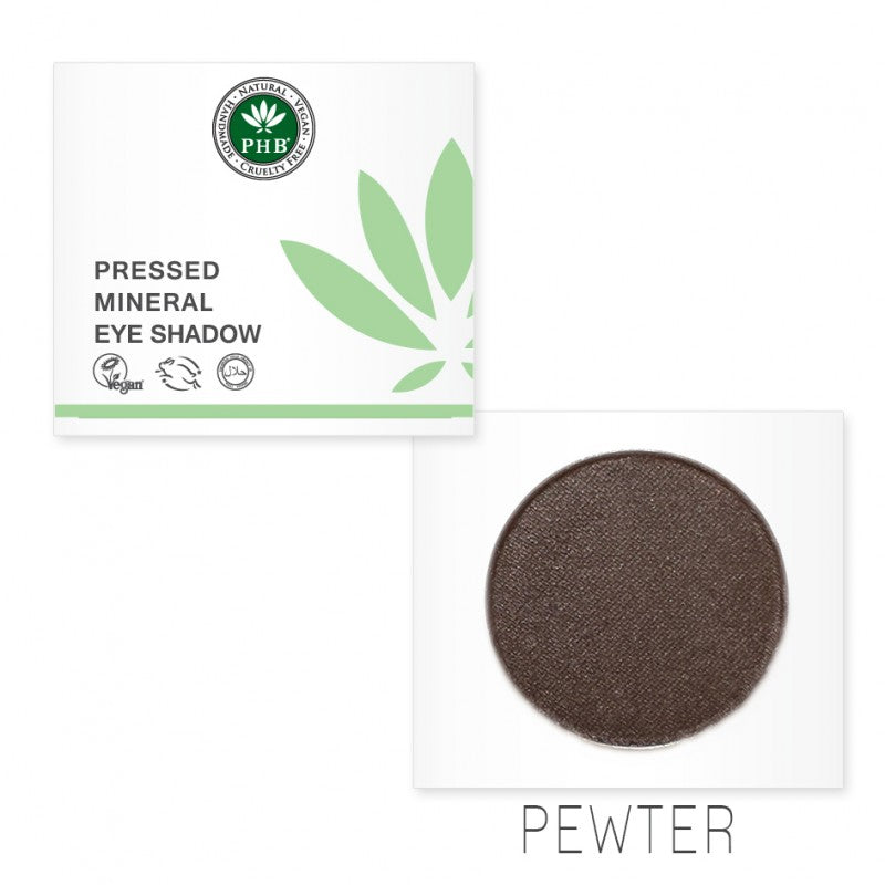 PHB Ethical Beauty Pressed Mineral Eye Shadow. Vegan, Cruelty Free, Eco-Friendly and Organic in shade Pewter