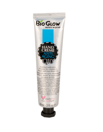 Bio Glow Hand Cream Anti-Aging Q10. Vegan, Cruelty Free and Eco-Friendly Hand Cream.