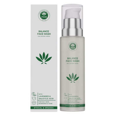 PHB Ethical Beauty Balance Skin Care Essentials Set. Vegan, Cruelty Free, Eco-Friendly and Organic Skin Care. Suitable for Combination Skin Type. Contains Face Wash, Skin Tonic/Toner and Face Moisturiser.