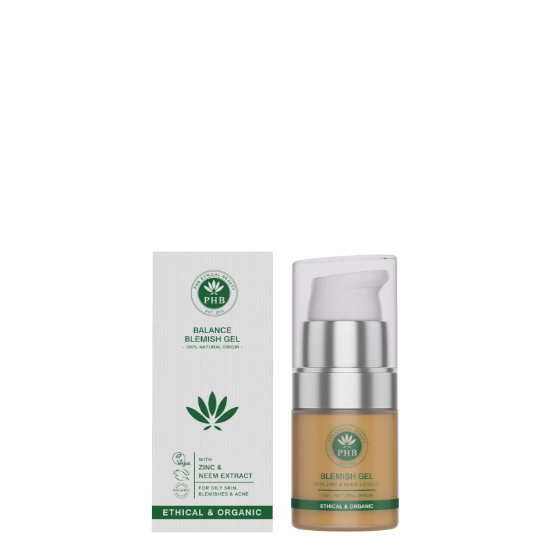PHB Ethical Beauty Blemish Gel. Vegan, Cruelty Free, Eco-Friendly and Organic Blemish Gel. Suitable for Combination and Oily Skin Type