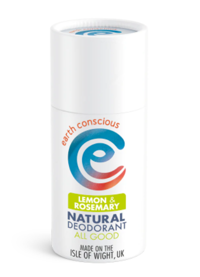 Earth Conscious Lemon and Rosemary Natural Deodorant Stick. Vegan, Cruelty Free and Eco-Friendly Deodorant Stick.