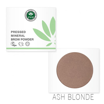 PHB Ethical Beauty Pressed Mineral Brow Powder. Vegan, Cruelty Free, Eco-Friendly and Organic Brow Powder in Ash Blonde.