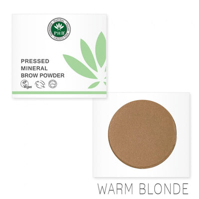 PHB Ethical Beauty Pressed Mineral Brow Powder. Vegan, Cruelty Free, Eco-Friendly and Organic Brow Powder in Warm Blonde