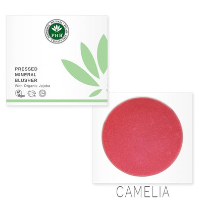 PHB Ethical Beauty Blusher available in 7 shades. Vegan, Cruelty Free, Eco-Friendly and Organic Blusher in Shade Camelia