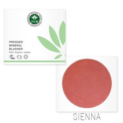 PHB Ethical Beauty Blusher available in 7 shades. Vegan, Cruelty Free, Eco-Friendly and Organic Blusher in Shade Sienna