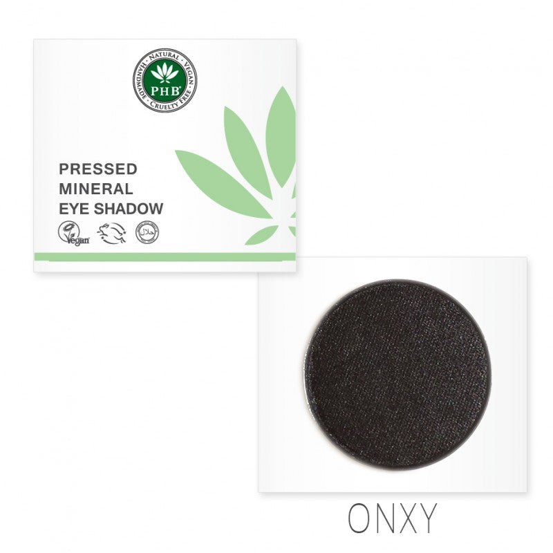 PHB Ethical Beauty Pressed Mineral Eye Shadow. Vegan, Cruelty Free, Eco-Friendly and Organic in shade Onxy