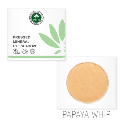 PHB Ethical Beauty Pressed Mineral Eye Shadow. Vegan, Cruelty Free, Eco-Friendly and Organic in shade Papaya Whip
