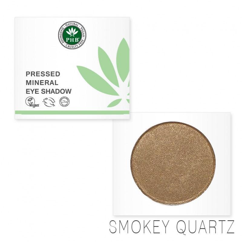 PHB Ethical Beauty Pressed Mineral Eye Shadow. Vegan, Cruelty Free, Eco-Friendly and Organic in shade Smokey Quartz