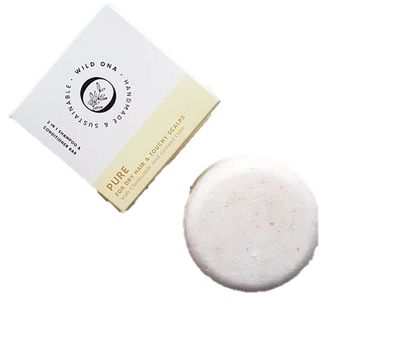 Wild Ona Pure 2 in 1 Shampoo Bar. Vegan, Cruelty Free and Eco-Friendly Shampoo Bar. Suitable for All Hair Types.