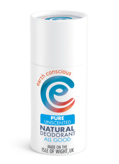 Earth Conscious Pure Unscented Natural Deodorant. Vegan, Cruelty Free and Eco-Friendly Deodorant Stick.
