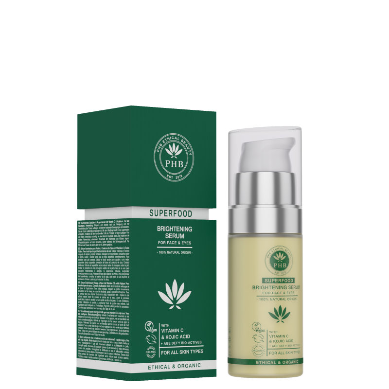PHB Ethical Beauty Superfood 2 in 1 Face and Eye Serum. Vegan, Cruelty Free, Eco-Friendly and Organic Serum.