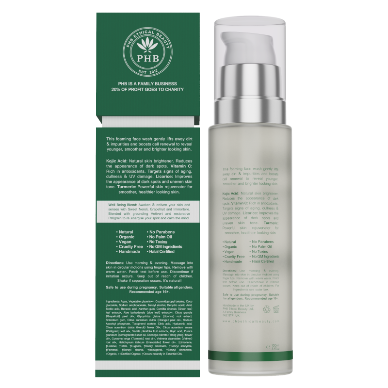 PHB Ethical Beauty Superfood Face Wash. Vegan, Cruelty Free, Eco-Friendly and Organic Face Wash.
