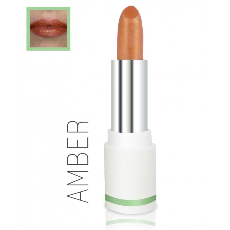 PHB Ethical Beauty Award Winning Lipstick. Vegan, Cruelty Free, Eco-Friendly and Organic Lipstick in Shade Amber.