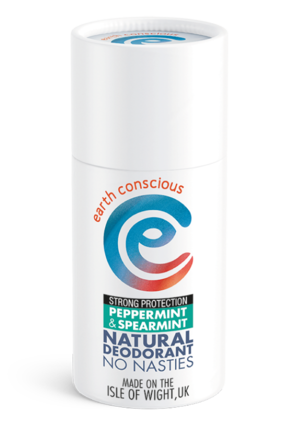Earth Conscious Strong Protection Peppermint and Spearmint Natural Deodorant Stick. Vegan, Cruelty Free and Eco-Friendly Deodorant Stick.