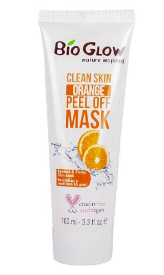 Bio Glow Clean Skin Orange Peel Off Mask. Vegan, Cruelty Free and Eco-Friendly Peel Off Face Mask.