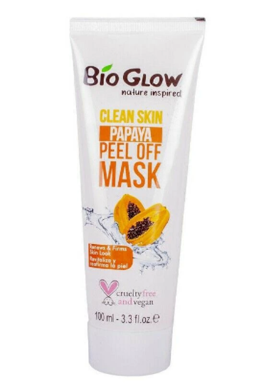 Bio Glow Clean Skin Papaya Peel Off Mask. Vegan, Cruelty Free and Eco-Friendly Peel Off Face Mask.